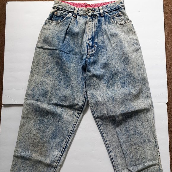 Vintage 80s Jeans Acid Wash High  Rise Waist Mom Sasson - Picture 2 of 16